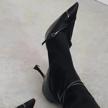 Γυναικεία ψηλοτάκουνα φθινοπωρινά παπούτσια καινούργιες φθινοπωρινές μπότες με λεπτή φτέρνα για γυναίκες Sexy fashion Pu δερμάτινες γυναικείες μπότες Stretch