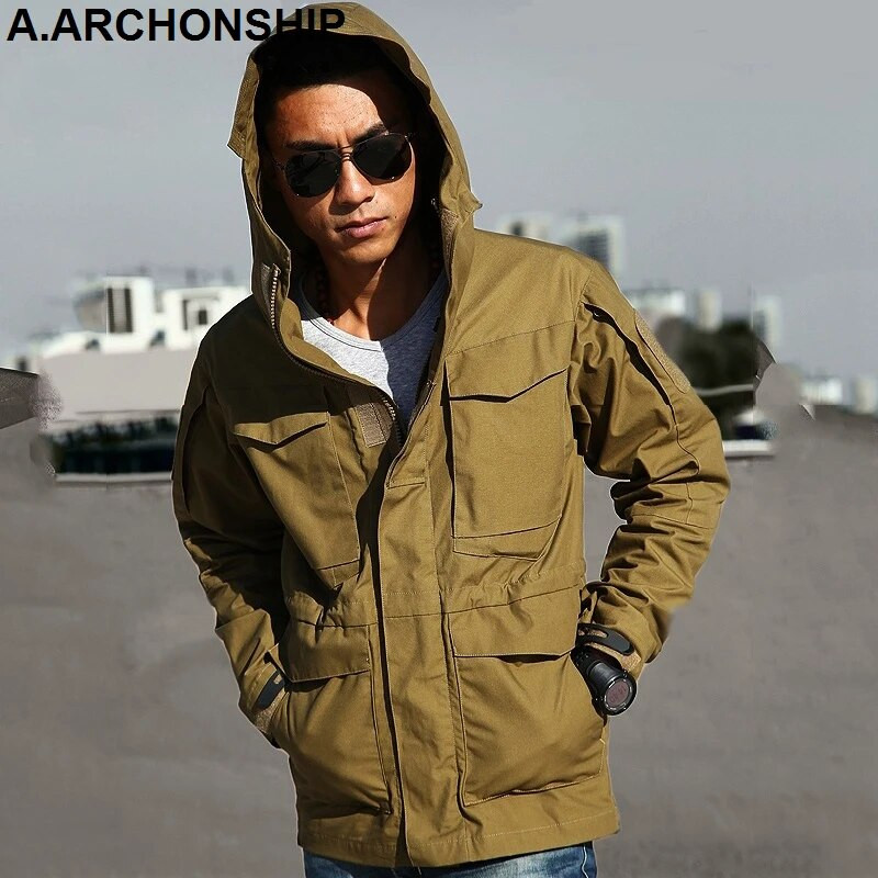 M65 UK US Army Clothes Windbreaker Military Field Jackets Ανδρικά χειμωνιάτικα/φθινοπωρινά αδιάβροχα παλτό πιλότου πτήσης Hoodie πέντε χρωμάτων