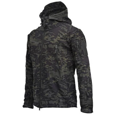 Taktikaline Soft Shell jope tuulekindlad veekindlad jakid meeste sõjaväepommitaja lennupiloodi kapuutsiga fliismantel õues armee riided