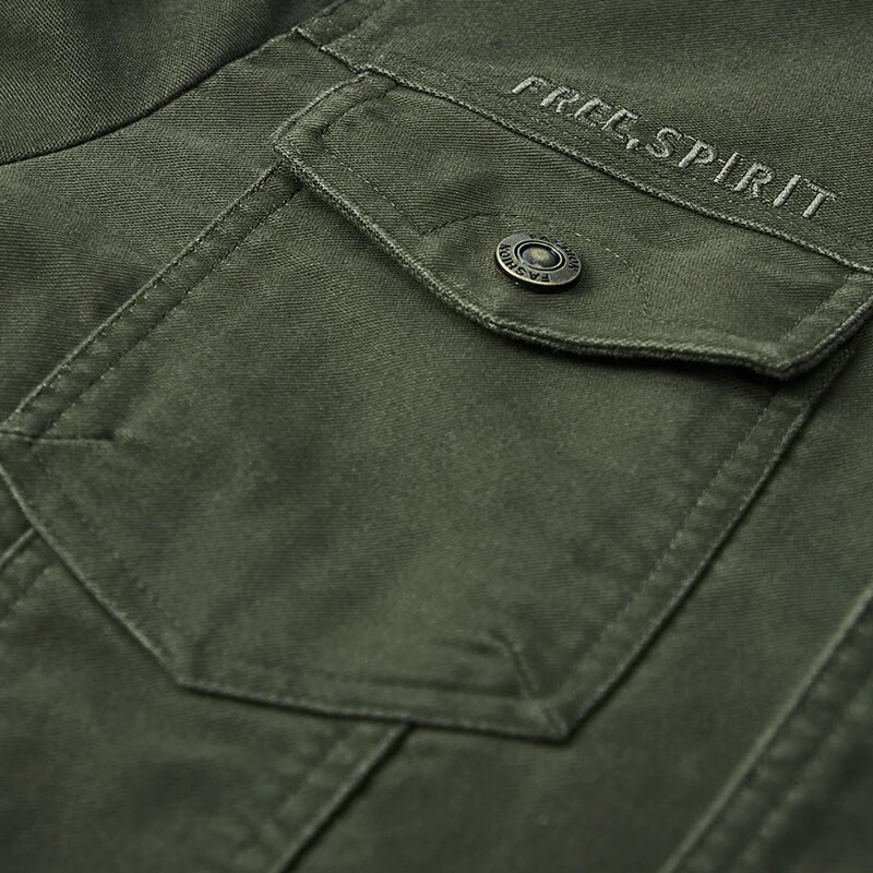 Meeste kerged puuvillased sõjaväejoped kevad-sügis vabaaja mitme taskuga armee piloot lastilennupommitaja jope 6XL 7XL 8XL