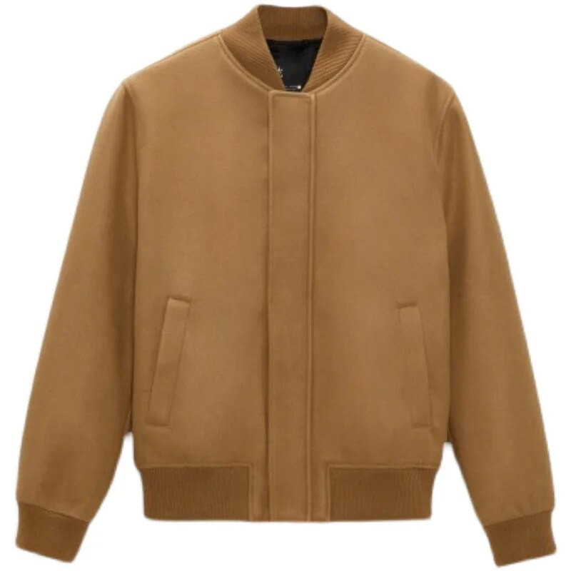 IEFB Φθινοπωρινό χειμωνιάτικο ανδρικό μπουφάν Casual Pilot Μάλλινο παλτό 2023 American Fashion Μονό στήθος Loose αρσενικά μπλουζάκια συνονθύλευμα