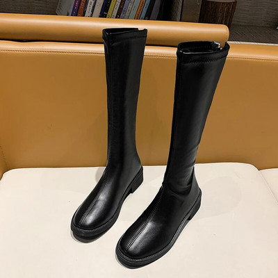 Μπότες Γυναικείες Παπούτσια Φθινοπωρινές μπότες πολυτελείας σχεδιαστών-Γυναικείες στρογγυλές σέξι ψηλοτάκουνες γόβες στο μηρό