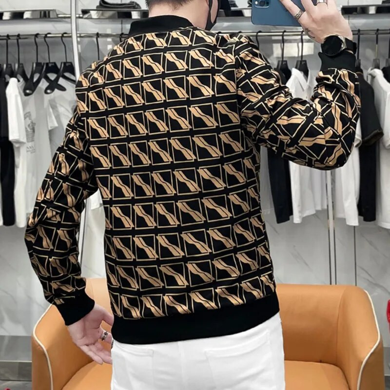 Ανοιξιάτικο Streetwear 2023 Vintage Ανδρικό μπουφάν Bomber Ανδρικό τζάκετ γράμμα με μακρυμάνικο μπουφάν με φερμουάρ Παλτό Ανδρικό μπουφάν πιλότο