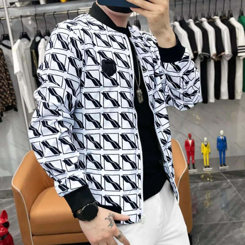 Ανοιξιάτικο Streetwear 2023 Vintage Ανδρικό μπουφάν Bomber Ανδρικό τζάκετ γράμμα με μακρυμάνικο μπουφάν με φερμουάρ Παλτό Ανδρικό μπουφάν πιλότο