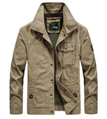 Uus vabaaja jope Meeste kevadised ülerõivad 100% puuvill Windbreaker Cargo Coat Army meeste pilootlennupommitusjoped Brändi riided