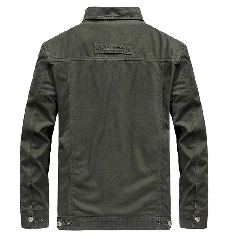 Uus vabaaja jope Meeste kevadised ülerõivad 100% puuvill Windbreaker Cargo Coat Army meeste pilootlennupommitusjoped Brändi riided