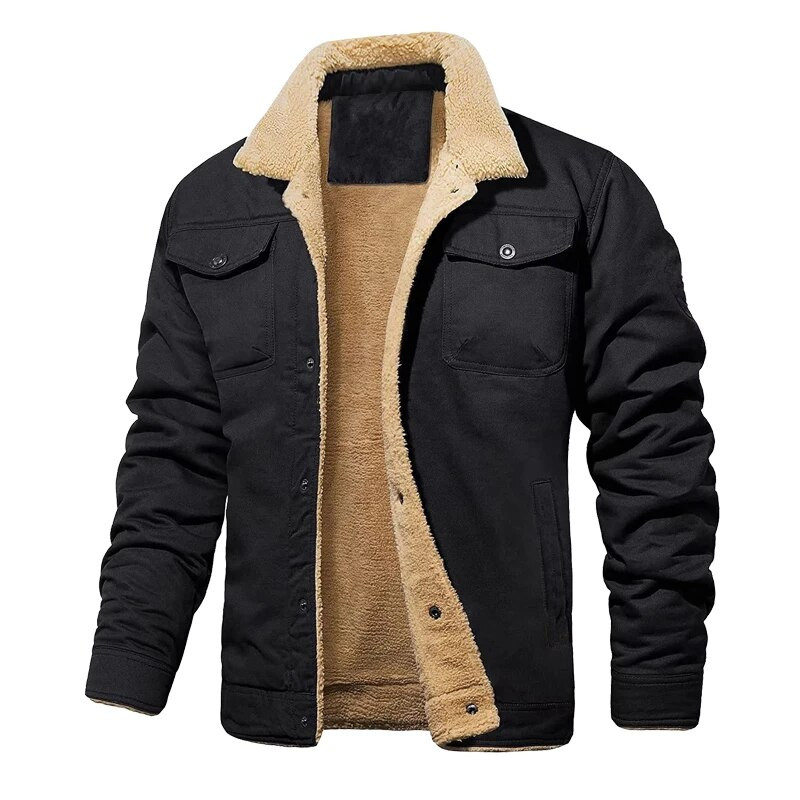 Talvine õues matkapommitaja Meeste õhujõudude piloodimantel soe karusnahast krae riided Meeste armee taktikalised fliisjoped Drop Shipping