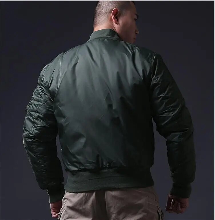 Ανδρικά MA1 Pilot Tactical Jackets Winter Thicken Ζεστά αδιάβροχα πάρκα με επένδυση Casual Solid Color Bomber Military Army Coats Ανδρικά