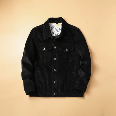 Vyriška rudeninė ir žieminė striukė hip hop velveta striukė retro laisvalaikio striukė madinga pilotinė striukė keturių spalvų vyriškos prekės ženklo