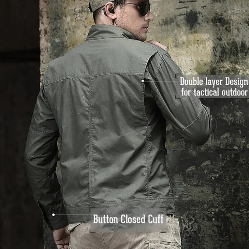 2022 m. naujojo pavasario vyriška taktinė lauko bombonešio striukė Lengvi kariški drabužiai Specialiųjų pajėgų striukės rudens laisvalaikio plonas vyriškas piloto paltas