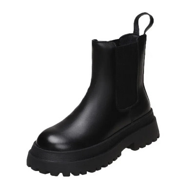 2023. aasta moekingad naistele, PU pahkluu naiste saapad, platvormi kontorisaapad, naiste seljaosa tõmblukuga, ümara varbaga, kontsad Naiste kingad