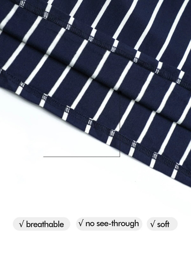 Liu&Qu ženska ležerna prugasta trudnička haljina kratkih i 3/4 rukava do koljena Trudnička odjeća za Baby Shower