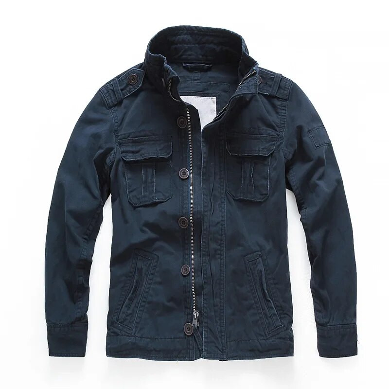 Badu.bg Мъжко военно яке Мъжки M65 Denim Ретро карго якета Outdoor ...