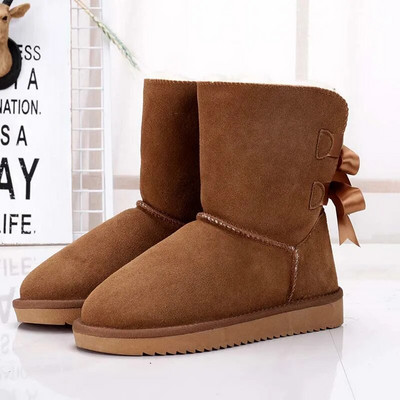 UAAQV Aukštos kokybės Australijos klasikiniai moteriški batai žieminiai vandeniui atsparūs natūralios moteriški sniego batai