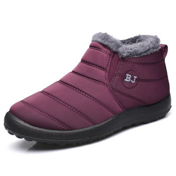 Γυναικείες μπότες Slip On Winter Boots Trend 2023 Winter Shoes for Women Booties Κοντές αδιάβροχες μπότες από γούνα χιονιού Ankle Bota Feminina