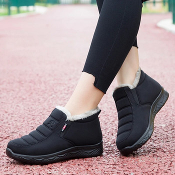 2023 Νέες χειμωνιάτικες μπότες ζεστού χιονιού Γυναικεία αντιολισθητικά αδιάβροχα γυναικεία παπούτσια Κοντά βελούδινα γυναικεία μποτάκια casual άνετα