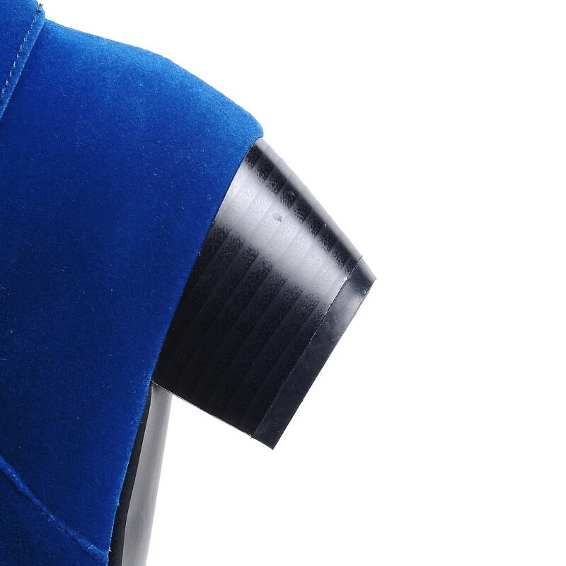 Uued naiste madala kontsaga sääreosa talvesaapad Mood Rhinestone ümmarguse varbaga lumesaapad Peokingad Pulmakingad Punane Must Sinine