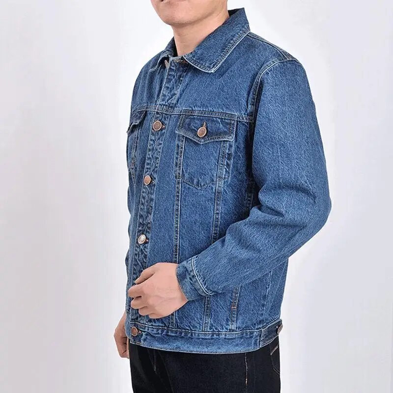 B Muška vanjska odjeća Kaubojske jakne Odjeća 2022. Proljeće Jesen Jakna velike veličine Kaput Muška puceta Ležerna plava traper jakna S-4XL