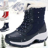 Γυναικείες μπότες Snow Flat Boots Γυναικεία Παπούτσια Πλατφόρμας Γυναικεία Γούνα Διατηρούν ζεστά Παπούτσια Γυναικεία Νέα Plus Size Χειμερινά παπούτσια Botas Mujer