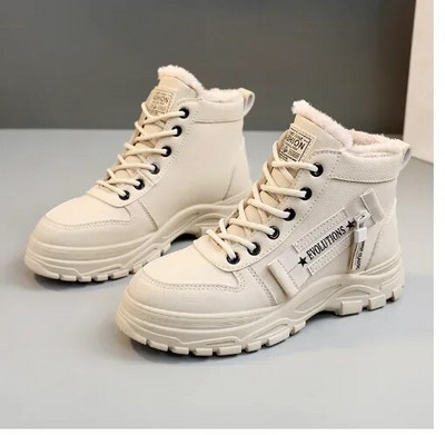 Talvised naistejalatsid 2021 Paelad naiste tossud lumesaapad Veekindlad, soe platvorm Botas naiste jalatsid Botas De Mujer