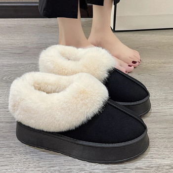 Rimocy ψεύτικη γούνα χειμερινές μπότες για γυναίκες 2023 Αντιολισθητικές βελούδινες μπότες χιονιού Γυναικεία χοντρό πάτο ζεστά βαμβακερά παπούτσια Πλατφόρμα Botas Mujer