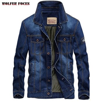 Bigsize Bomber Denim Jackets Есенно луксозно модерно палто Външно военно тактическо яке Ежедневни персонализирани жилетки Якета Палто