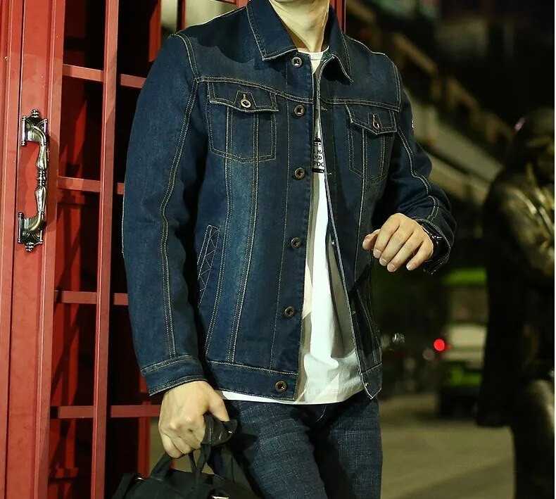 Didelio dydžio džinsinės striukės „Bomber“ Rudeninis prabangus madingas paltas Karinė taktinė striukė Laisvalaikio individualizuotos kardiganinės striukės paltas