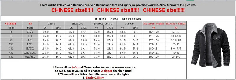 DIMUSI Zimske muške traper jakne Muška ležerna topla vjetrovka jakna od flisa Modna muška retro vojna jean kaputi Odjeća