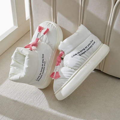 Mugavad pehme tallaga talvesaapad naiste veekindlad paksud plüüsist lumesaapad naistele vabaaja soojas hoidvad puuvillased polsterdatud kingad naistele