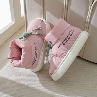 Mugavad pehme tallaga talvesaapad naiste veekindlad paksud plüüsist lumesaapad naistele vabaaja soojas hoidvad puuvillased polsterdatud kingad naistele