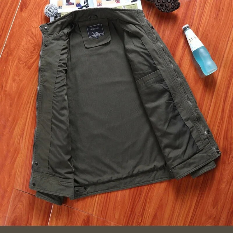 Kevad-sügis meeste pommitaja jakk vabaaja meeste armee sõjalised taktikalised mantlid pesapalli õhukesed välisrõivad, tuulejakid, tööriistad jakid