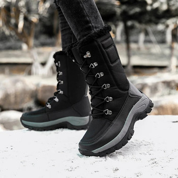 Дамски зимни ботуши Moipheng Водоустойчиви зимни ботуши за сняг до средата на прасеца Дамски обувки на платформа с дебел косъм Botas Mujer Combat Boots