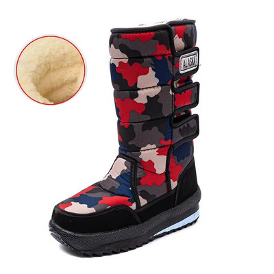 Sniego batai, atsparūs vandeniui, platforma, žieminiai batai, neslystantys, išlaiko šilumą vilna iki blauzdos vidurio Botas Mujer 2023 m. balti moteriški batai