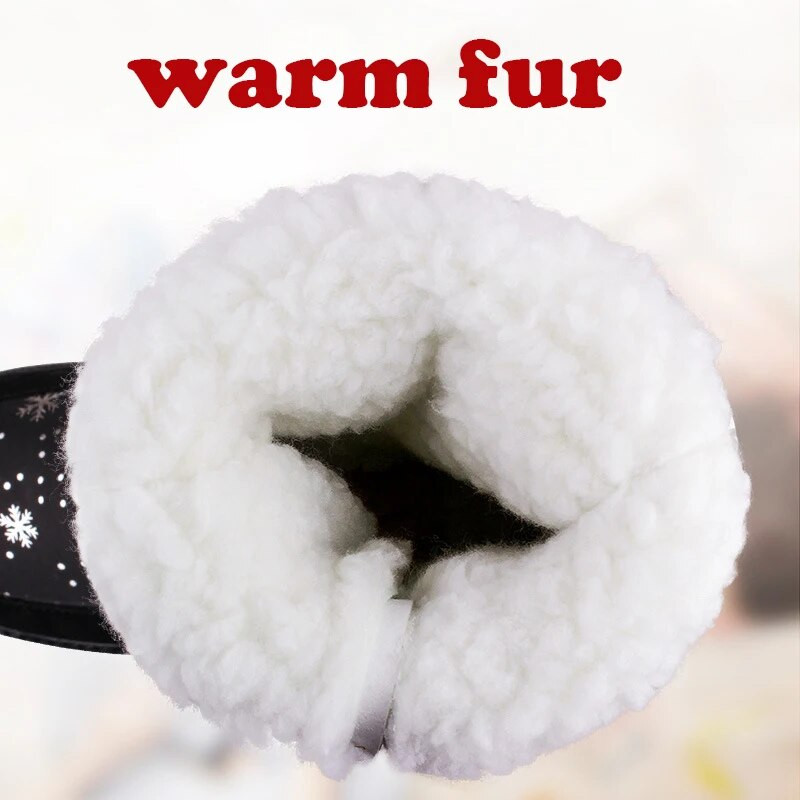 Sniego batai, atsparūs vandeniui, platforma, žieminiai batai, neslystantys, išlaiko šilumą vilna iki blauzdos vidurio Botas Mujer 2023 m. balti moteriški batai