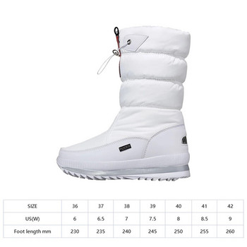 Дамски ботуши за сняг 2023 Зимни дамски обувки Нехлъзгащи се водоустойчиви обувки Дамски ботуши за жени Зимни обувки Топли женски ботуши