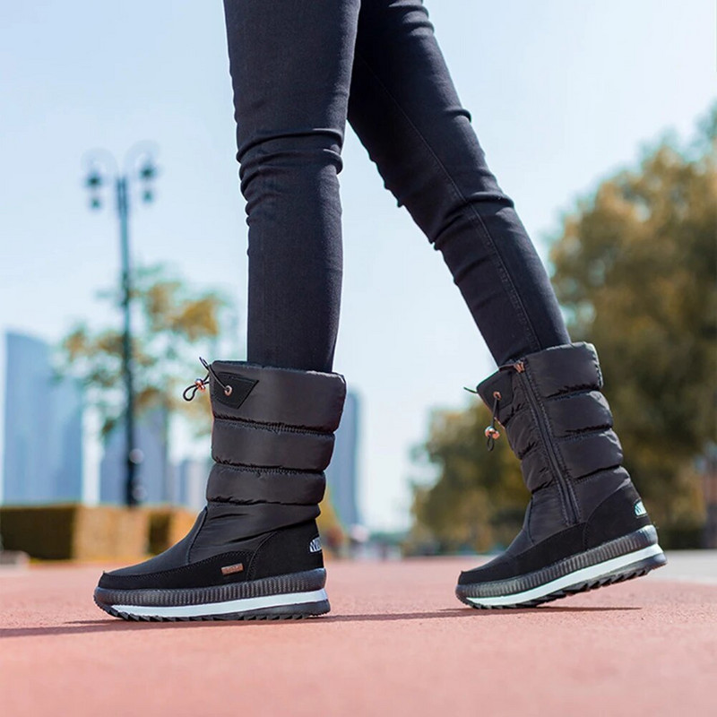 Moteriški sniego batai 2023 m. žieminiai, neslystantys, vandeniui atsparūs batai Moteriški batai, skirti žiemai, šildo moteriški batai