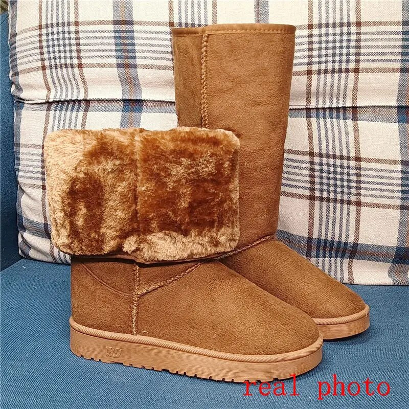 Γυναικείες μπότες ευρωπαϊκής και αμερικανικής μόδας Χειμερινές μπότες χιονιού Γυναικείες ψηλές μπότες 2023 Ψηλές γυναικείες μπότες Μέγεθος 41 Botas Mujer