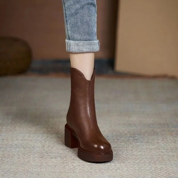 Γυναικεία παπούτσια Chelsea Boots Woman Winter 2023 Cute Trend Elastic Half Promotion  σε προσφορά με δωρεάν αποστολή Νέο