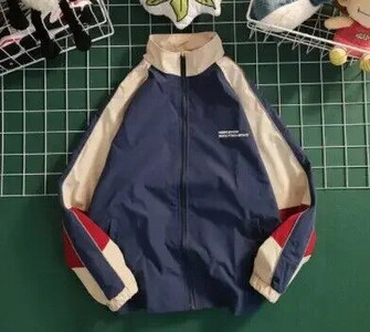 Japāņu krāsas bloķējošs statīvs apkakle vīriešu jaka Harajuku modes brīvs ikdienas beisbola uzvalks pāris High Street lielizmēra mētelis