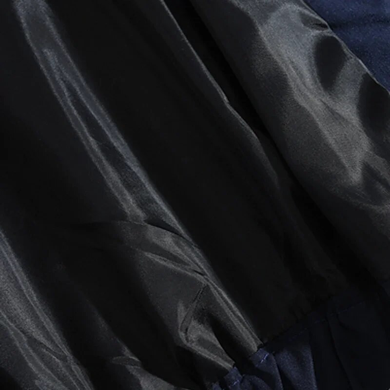 Japāņu krāsas bloķējošs statīvs apkakle vīriešu jaka Harajuku modes brīvs ikdienas beisbola uzvalks pāris High Street lielizmēra mētelis