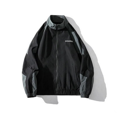 Meeste jakk Õhuke tikandiga pesapallimantel, 2023. aasta kevad-sügis, meeste vabaaja tänavarõivad, mood õues olevad välirõivad, lahtised meesterõivad