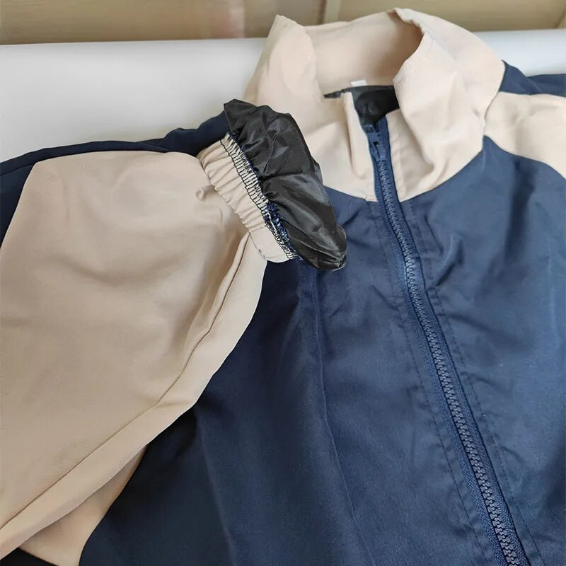 Meeste jakk Õhuke tikandiga pesapallimantel, 2023. aasta kevad-sügis, meeste vabaaja tänavarõivad, mood õues olevad välirõivad, lahtised meesterõivad