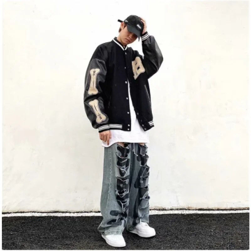 Meeste pesapallijoped 2023, kevad, uus pikkade varrukatega pommitaja Ins Hip Hop noorte paaride jope Meeste avar mantel A0008