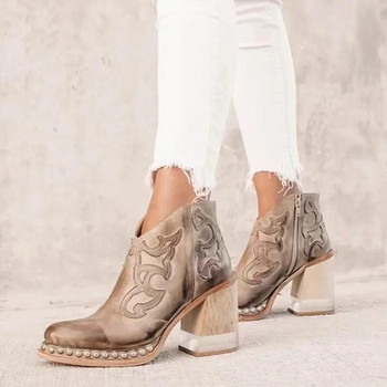 2022 Дамски боти до глезена Нови парти обувки Дамски Mujer Дамски обувки с нисък ток Британски дизайн Къси ботуши Дамски Zapatos Mujer