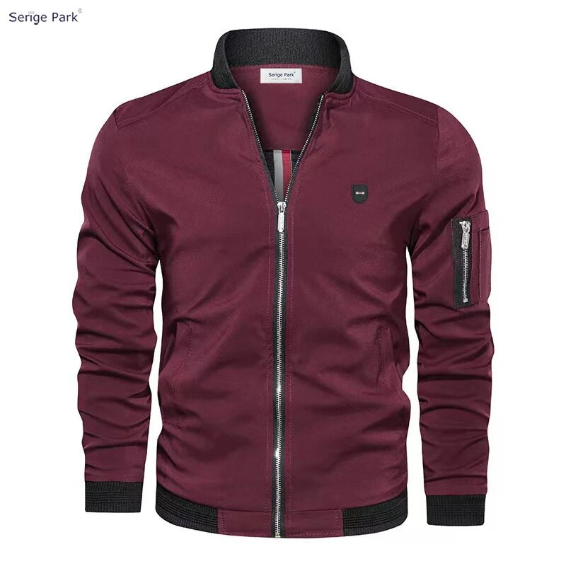 Serige Park Φθινοπωρινό ανδρικό μπουφάν πολυτελείας ποιότητας παπιγιόν Γαλλικό μπουφάν μπέιζμπολ Eden μακρυμάνικο τοπ