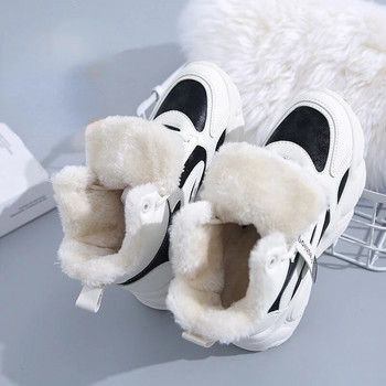 Зимни дамски топли кецове на платформа ботуши за сняг боти до глезена дамски каузални плюшени обувки памучни дамски ботуши Zapatos Mujer