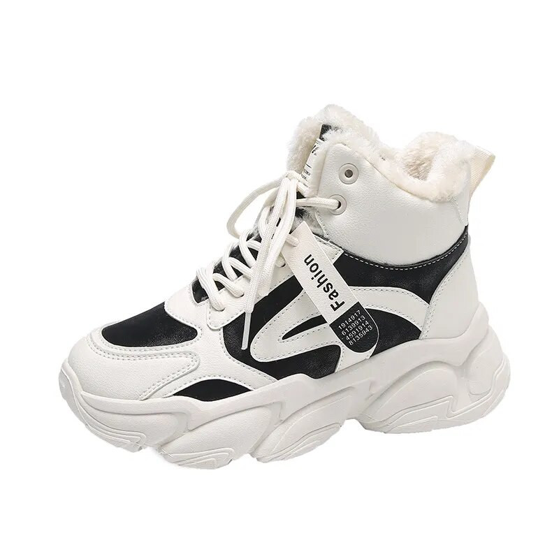 Talvised naiste soojad tossud platvorm lumesaapad pahkluu papud Naiste kausaalsed plüüsist kingad puuvillased naiste saapad Zapatos Mujer