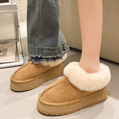 2023. aasta soojad talvised lumesaapad, ehtsast nahast naiste vabaaja mood, pahkluu ja lame, klassikaline sussi konts, 4 cm Zapatos