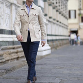 Meeste mantlid Safari jakk Linane Briti Retro Gentry Ülikond Taskud Ülerõivad ja mantlid Mood Ühevärvilised Meeste Topid Ropa Hombre