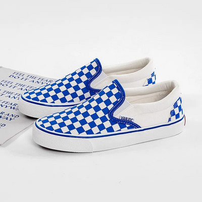 Νέα παπούτσια από καμβά σκακιέρας για γυναίκες Casual αθλητικά παπούτσια Γυναικεία παπούτσια περπατήματος Slip on loafers αθλητικά παπούτσια Καλάθια Femme Compensées